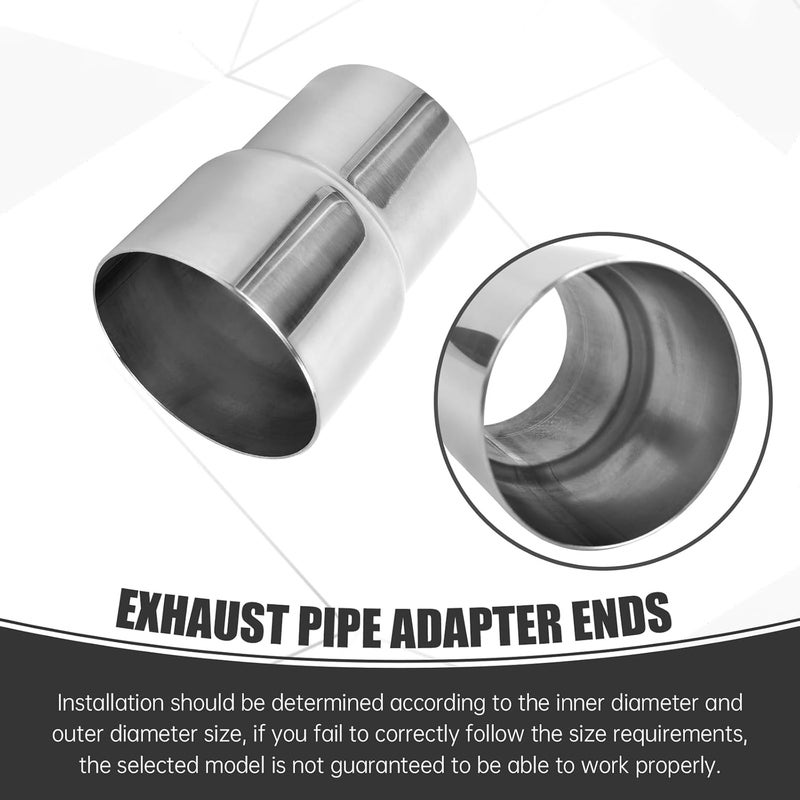 GESEXI Exhaust Adapter Connector 2.5"ID to 3"OD，Exhaust Adapter Total Length 4 "Stainless Steel Polished. - Image 5